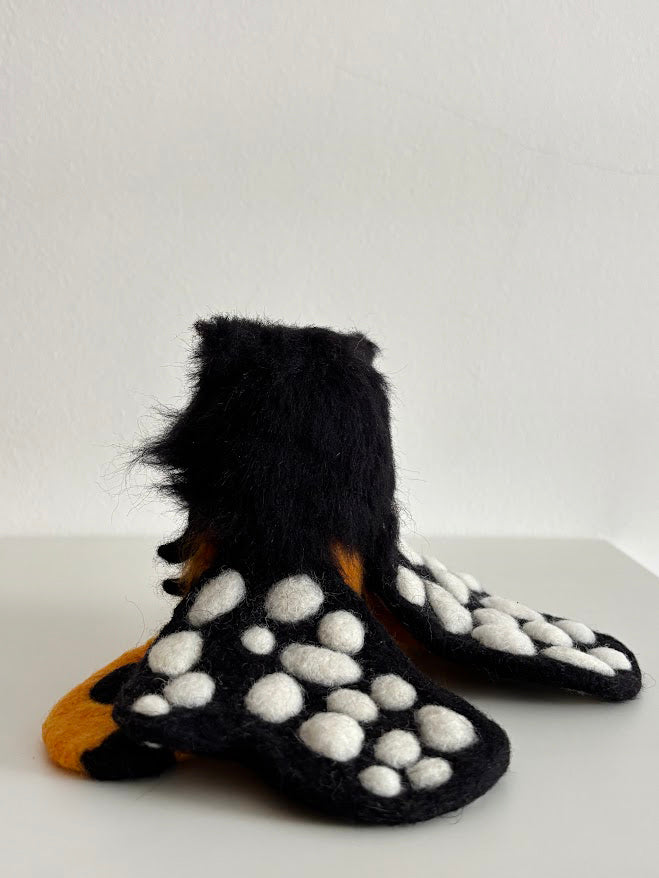 Tigerwing | Handmade Fluffy Fantasy Creature, Black + Orange