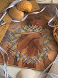 Beaded Necklace "Golden Shore" | Blue, Gold & Silver | Handmade