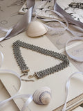 Beaded Choker | Silver Grey | Handmade