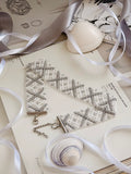 Beaded Choker | White + Silver + Clear | Handmade