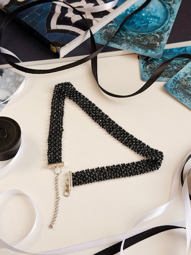Beaded Choker | Black | Handmade
