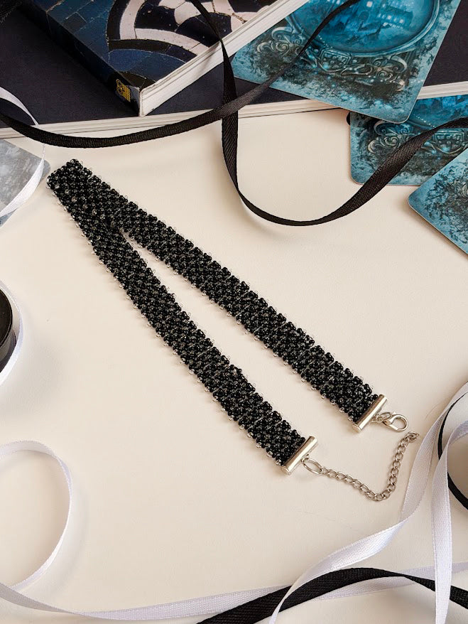 Beaded Choker | Black | Handmade