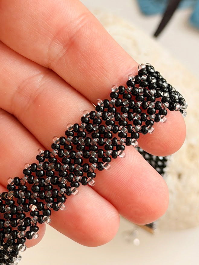 Beaded Choker | Black | Handmade